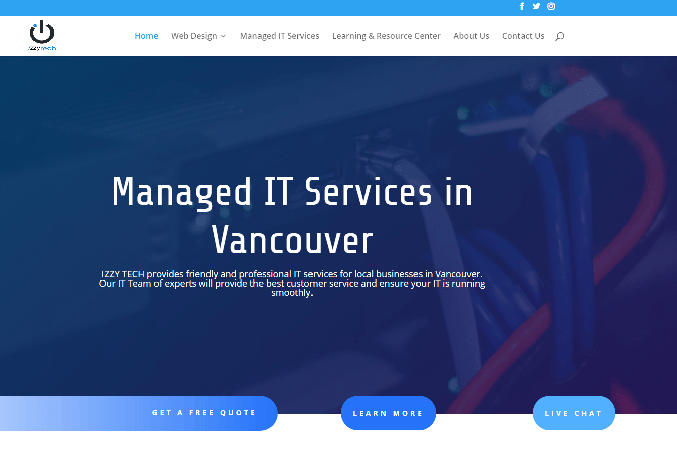 izzytech managed it services in Vancouver home header